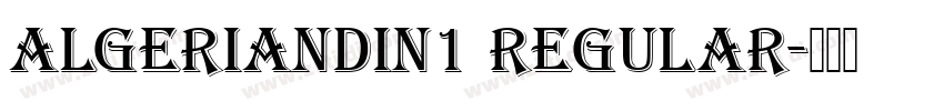 AlgerianDIn1 Regular字体转换
